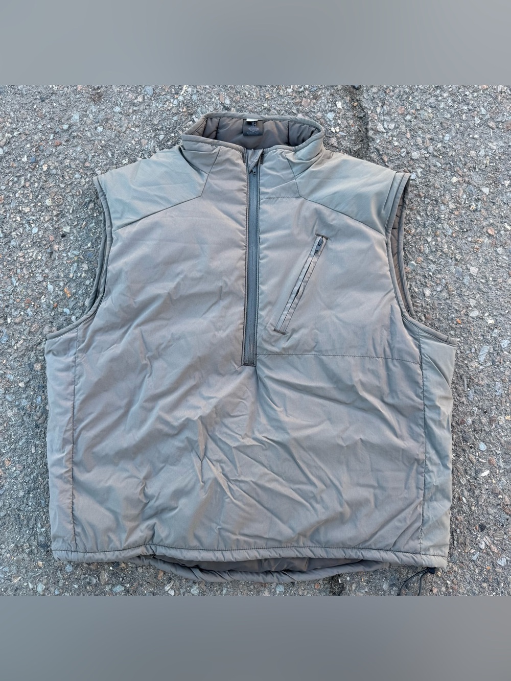 Orc Industries 1/2 Zip Vest Mens XL Alpha Gray PCU Level 7 L7a Insulative Filled